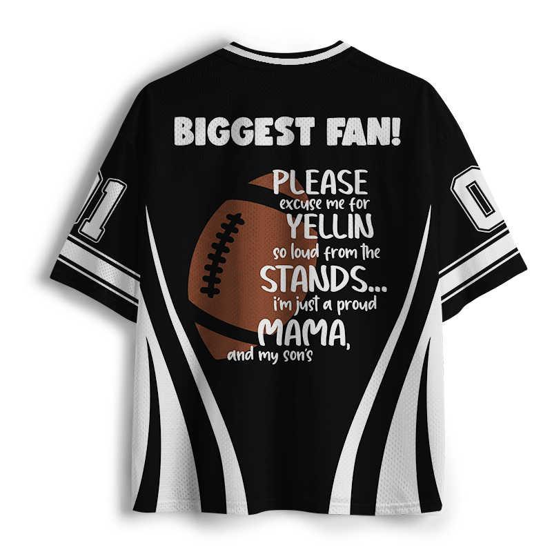 Vintage  Football Mom Mesh Jersey