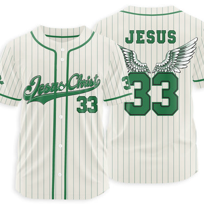 Jesus Christ striped Christian Baseball Jersey